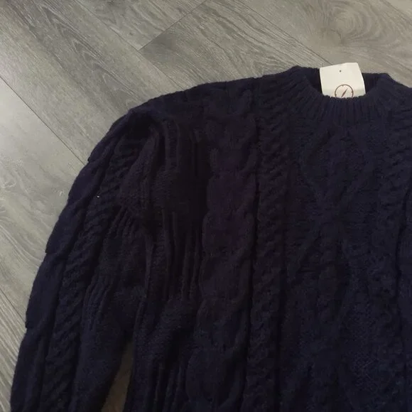 NWT Gamboa Alpaca Sweater for Men Hand Knitted Cabled Sweater - Picture 2 of 12